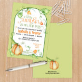 Little Pumpkin Herbst Geschlecht Neutral Baby Dusc Einladung