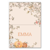 Little Pumpkin Herbst Herbstdusche Platzkarte Tischnummer (Vorderseite)