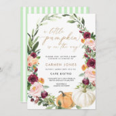 Little Pumpkin Herbst Kinderdusche Einladung (Vorne/Hinten)