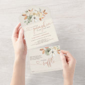 Little Pumpkin Herbst Windel Raffle All In One Einladung (Abreißen)