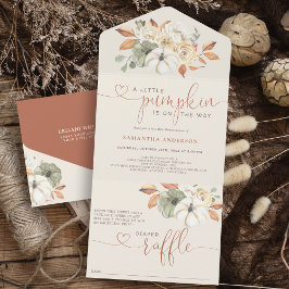 Little Pumpkin Herbst Windel Raffle All In One Einladung