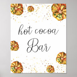 Little Pumpkin Hot Chocolate Bar Poster