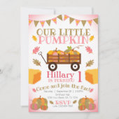 Little Pumpkin Invitation, Pumpkin Patch Geburtsta Einladung (Vorderseite)