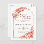 Little Pumpkin Is On the Way Invitation  Postkarte (Vorne/Hinten)