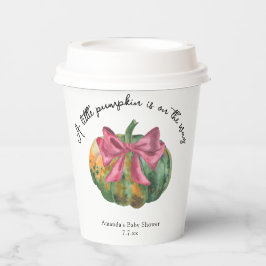 Little Pumpkin ist auf dem Weg Autumn Baby Dusche Pappbecher