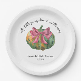 Little Pumpkin ist auf dem Weg Autumn Baby Dusche Pappteller