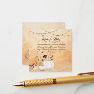 Little Pumpkin ist auf dem Weg Autumn Baby Shower Begleitkarte