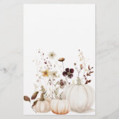 Little Pumpkin ist auf dem Weg Autumn Baby Shower Flyer (Hinten)