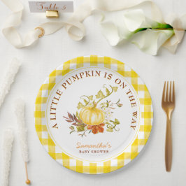 Little Pumpkin ist auf dem Weg Baby Shower Pappteller