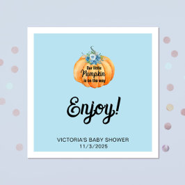 Little Pumpkin ist auf dem Weg Baby Shower Serviette