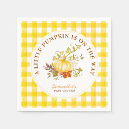 Little Pumpkin ist auf dem Weg Baby Shower Serviette