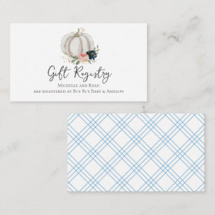 Little Pumpkin ist auf dem Weg Geschenkregistrieru Begleitkarte