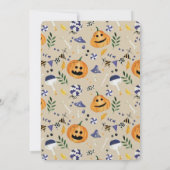 Little Pumpkin ist auf dem Weg Halloween Baby Dusc Einladung (Rückseite)