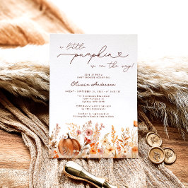 Little Pumpkin ist auf dem Weg Meadow Baby Shower Einladung