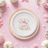 Little Pumpkin ist auf dem Weg Pink Paper Teller