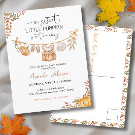 Little Pumpkin ist auf der Way Fall Baby Dusche Postkarte