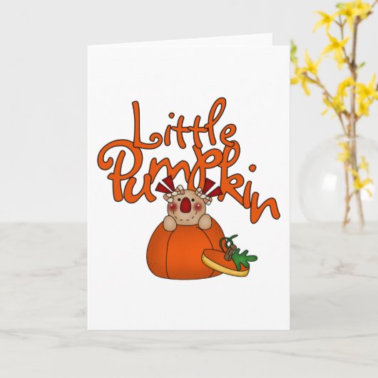 Little Pumpkin Karte (Gelbe Blume)