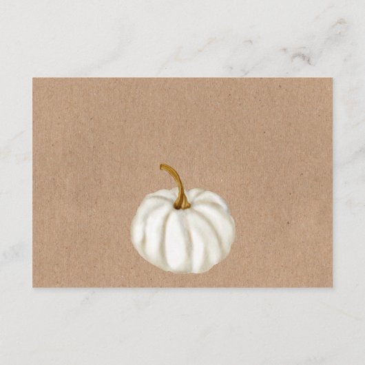 Little pumpkin kraft books for baby shower begleitkarte (Rückseite)