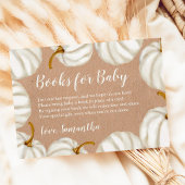 Little pumpkin kraft books for baby shower begleitkarte