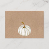 Little pumpkin kraft diaper raffle baby shower begleitkarte (Rückseite)