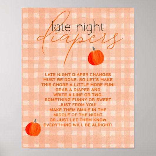 Little Pumpkin Late Night Diapers Baby Showspiel Poster (Vorne)
