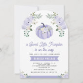 Little Pumpkin Lavender Rose Arch Baby Dusche Einladung (Vorderseite)
