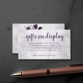 Little Pumpkin | Lila Blumengeschenkgedicht Begleitkarte