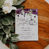 Little Pumpkin Lila Floral Geburtstag Einladung