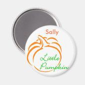 Little Pumpkin Line Art Magnet (Vorderseite/Rückseite)