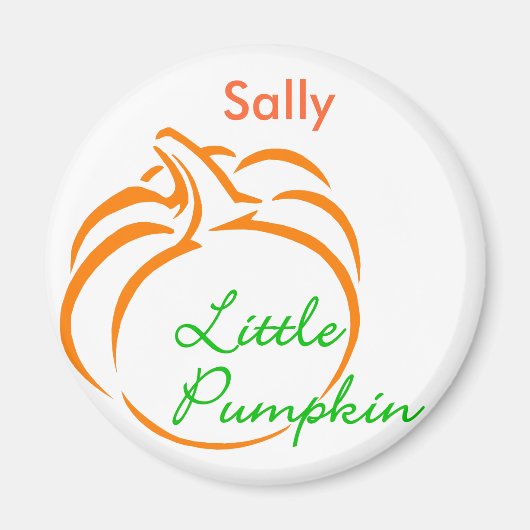 Little Pumpkin Line Art Magnet (Vorne)