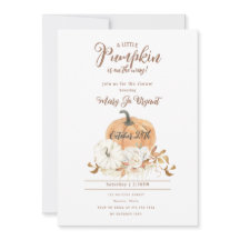 Little Pumpkin Linen & White Pumpkin Baby Dusche