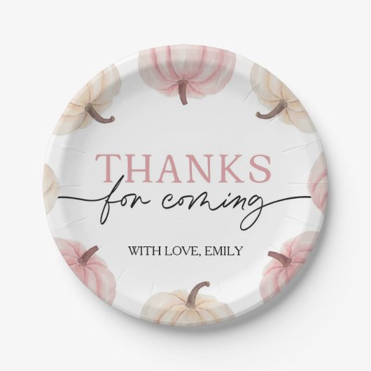 Little Pumpkin macht einen Geburtstag Pappteller (Vorderseite)