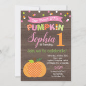 Little Pumpkin (Mädchen) Geburtstagsparty Einladung (Vorderseite)