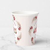 Little Pumpkin Marsala Cream Fall Boho Babydusche Pappbecher (Rechts)