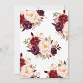 Little Pumpkin Marsala und Blush Baby Dusche Einladung (Rückseite)