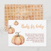 Little Pumpkin Minimalist Baby Shower | Herbstthem Begleitkarte (Vorne/Hinten)