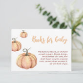 Little Pumpkin Minimalist Baby Shower | Herbstthem Begleitkarte (Stehend Vorderseite)