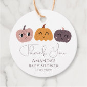 Little Pumpkin Modern Baby Dusche Geschenkanhänger (Vorderseite)