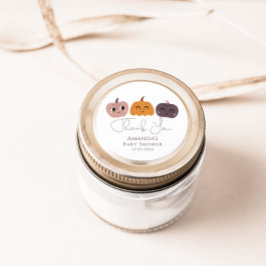 Little Pumpkin Modern Baby Dusche Runder Aufkleber