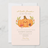 Little Pumpkin Mushroom Baby Shower Invitation Einladung (Vorderseite)