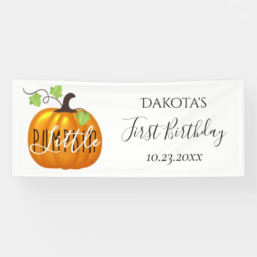 Little Pumpkin | Neutrales Niedliches Geschlecht Banner (Horizontal)