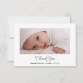 Little Pumpkin Niedlich Baby Foto Fall Dusche Dankeskarte (Vorderseite)