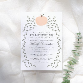 Little Pumpkin Niedlich Rustic Hand Drawn Baby Dus Einladung