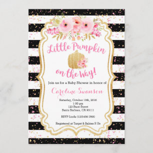 Little Pumpkin on the way, Baby Shower Einladung