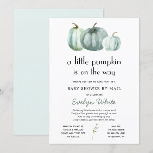 Little Pumpkin on Way Baby Shower by Mail Einladung