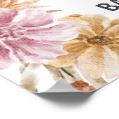 Little Pumpkin on Way Baby Shower Willkommen Poster (Ecke)