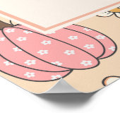 Little Pumpkin on Way Baby Shower Willkommen Poster (Ecke)