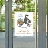 Little Pumpkin on Way Boy Baby Shower Willkommen Fensteraufkleber