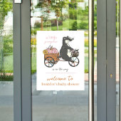 Little Pumpkin on Way Girl Baby Shower Willkommen Fensteraufkleber