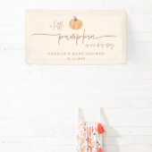 Little Pumpkin on your way Fall Baby Duschbanner Banner (InSitu)